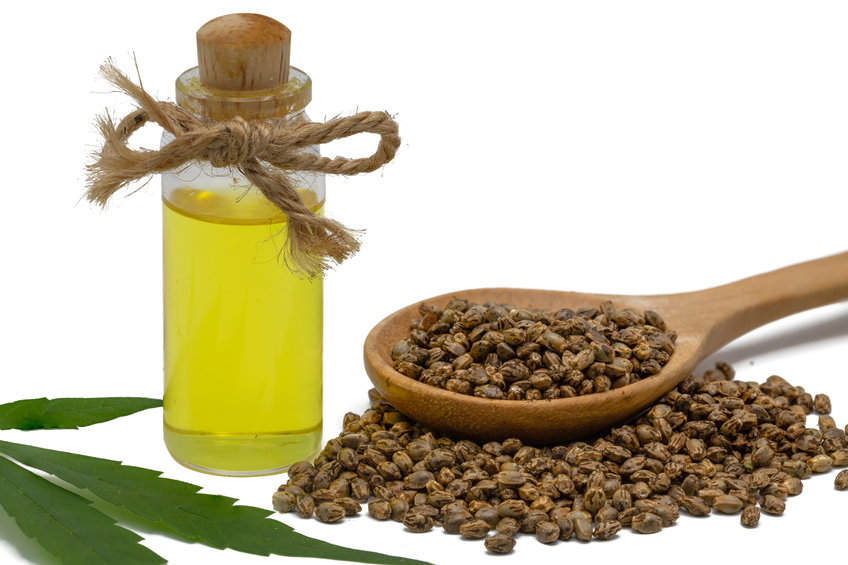CBD hemp oil, Hemp oil extract in glass bottles , medical marij